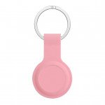 Wholesale Short Silicone AirTag Tracker Holder Loop Case Cover Ring Key Chain for Apple AirTag (Pink)
